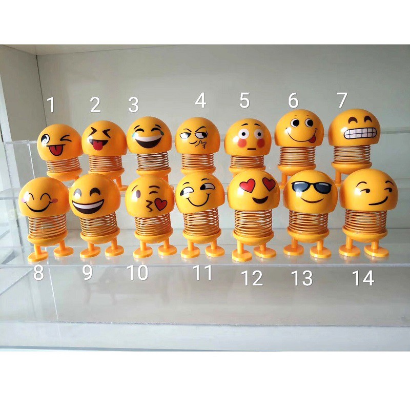 Pulpen Gel Bouncing Emoji Goyang Kepala Emoticon Lucu Pena Unik Emoticon Pen / Pulpen Emoticon