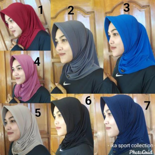 hijab sport olahraga /Jibab Sport Murah /Jilbab Lycra Instan-1