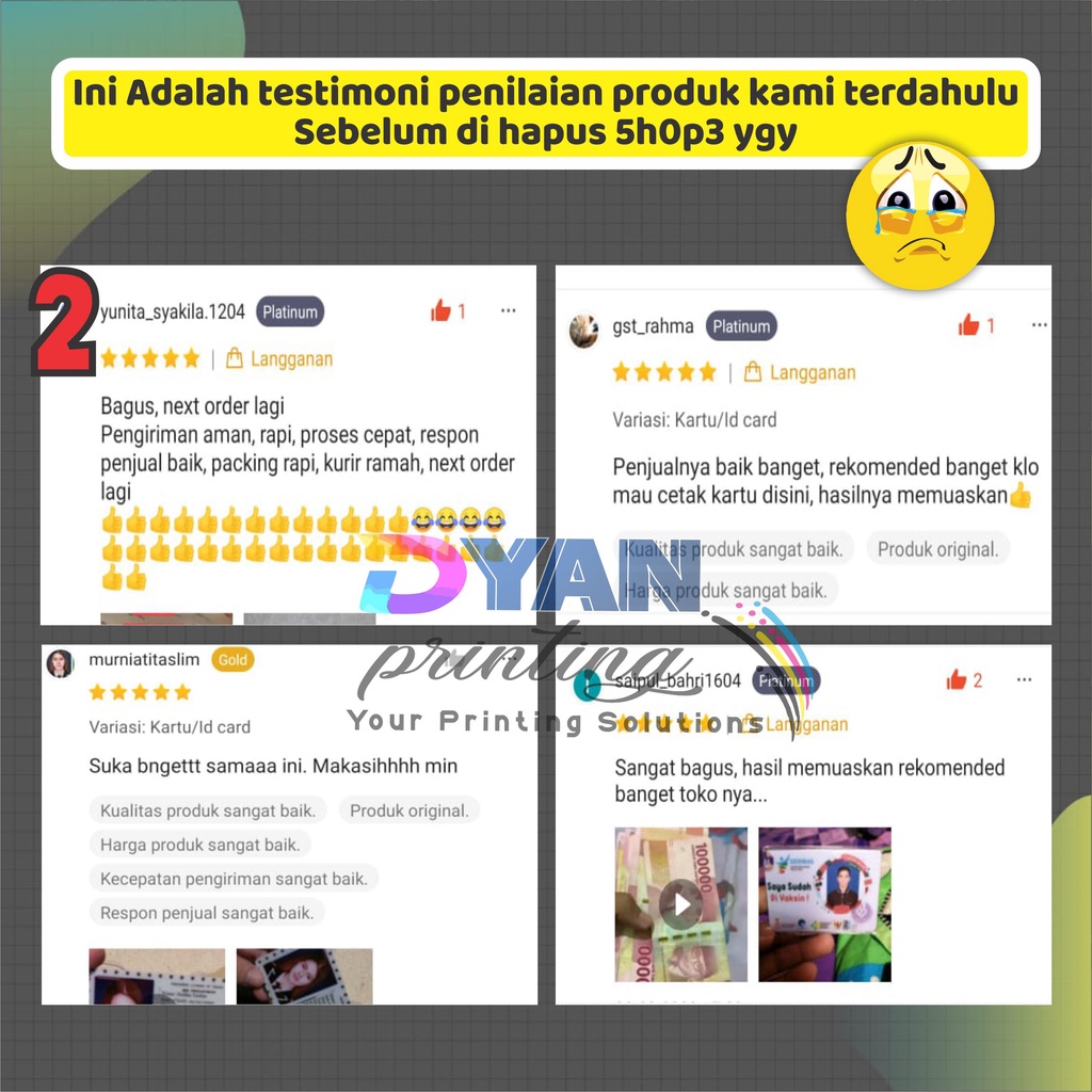 CETAK BERBAGAI MACAM KARTU &amp; ID CARD ANTI LUNTUR BAHAN PVC CARD