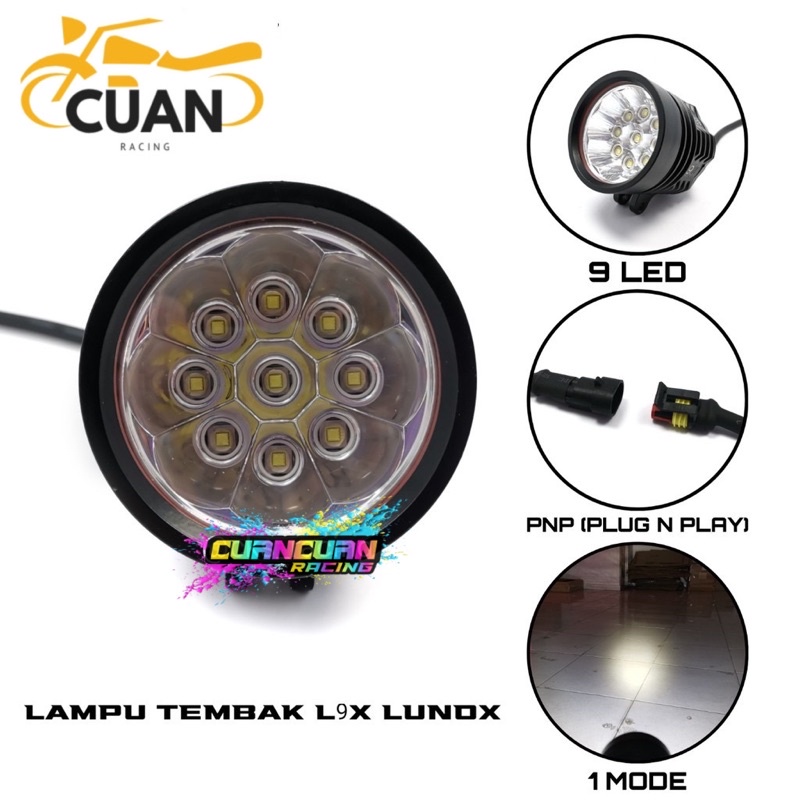 Lampu Led Sorot Tembak Cree L9X 9 Titik Mata 90 Watt VINYX Motor Mobil VINYX 90W