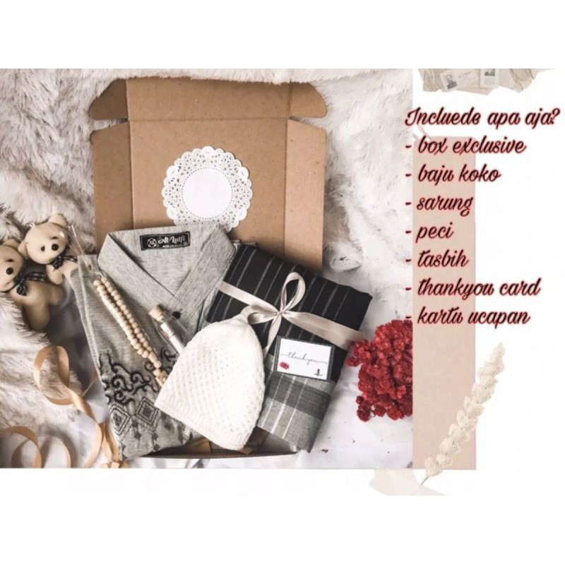 

HAMPERS DOI/Hampers kado cowok/inspirasi kado cowok/Box hampers/Kado alat sholat/Kado cowok