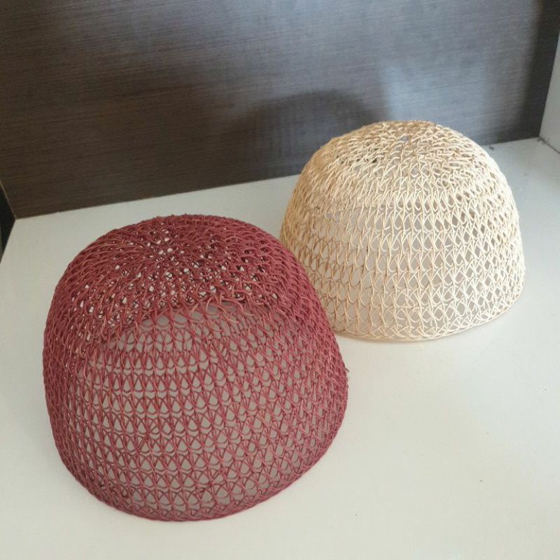 kopiah rotanbulat.peci rotan bentuk bulat polos dan warna