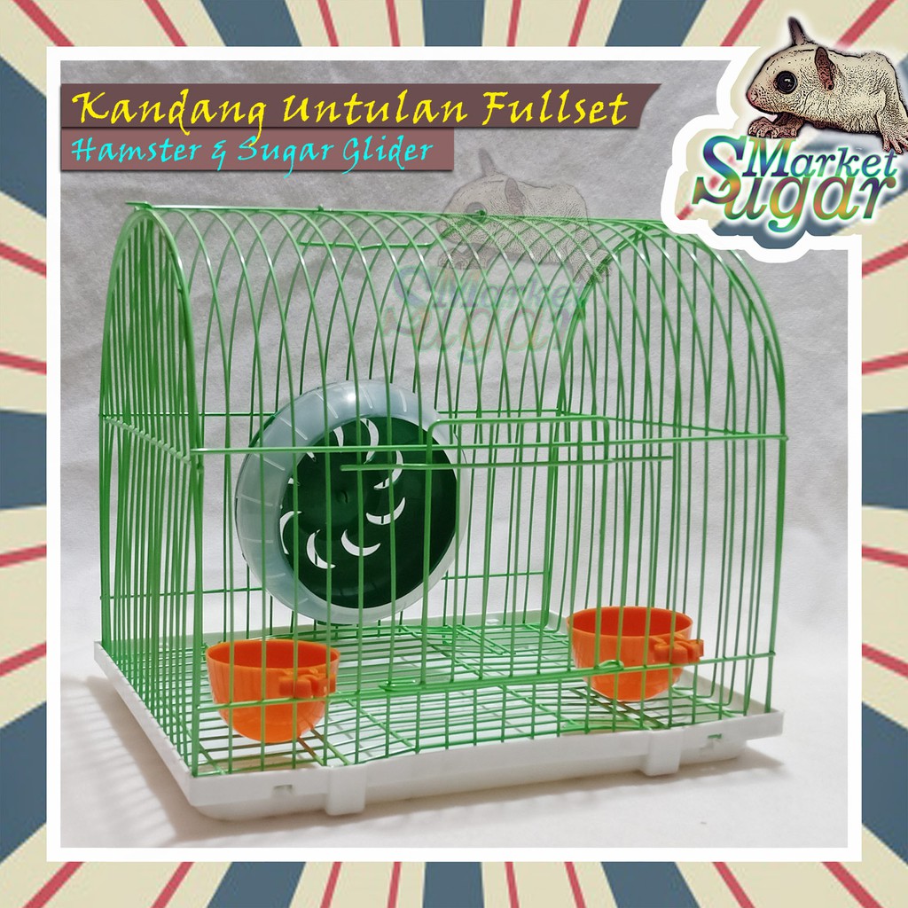 Untulan Fullset Kandang Hamster - Sugar Glider - Marmut - Tupai - Burung - Kandang Hewan-2