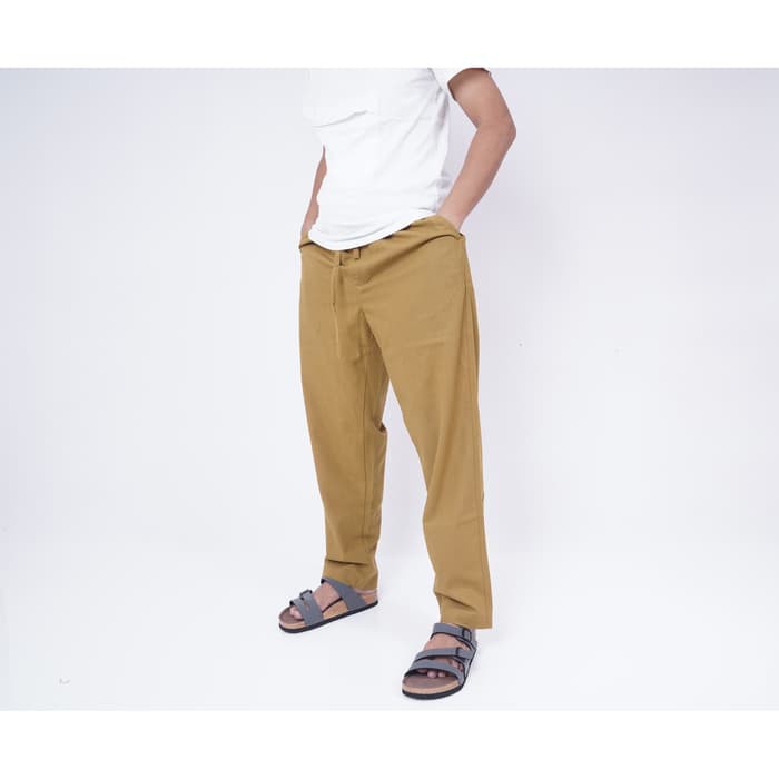 Unik Celana Panjang Pria Muslim Le Couture Kuning kunyit Berkualitas