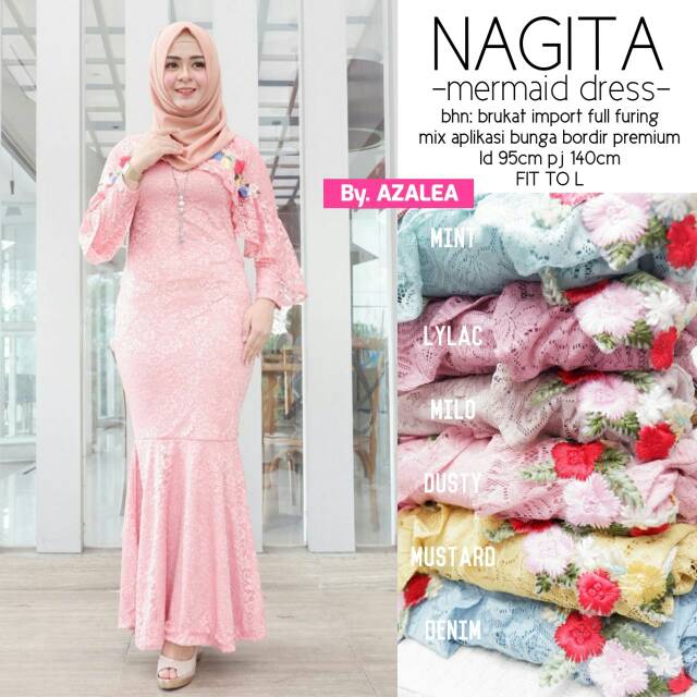 Nagita Dress brukat mermaid