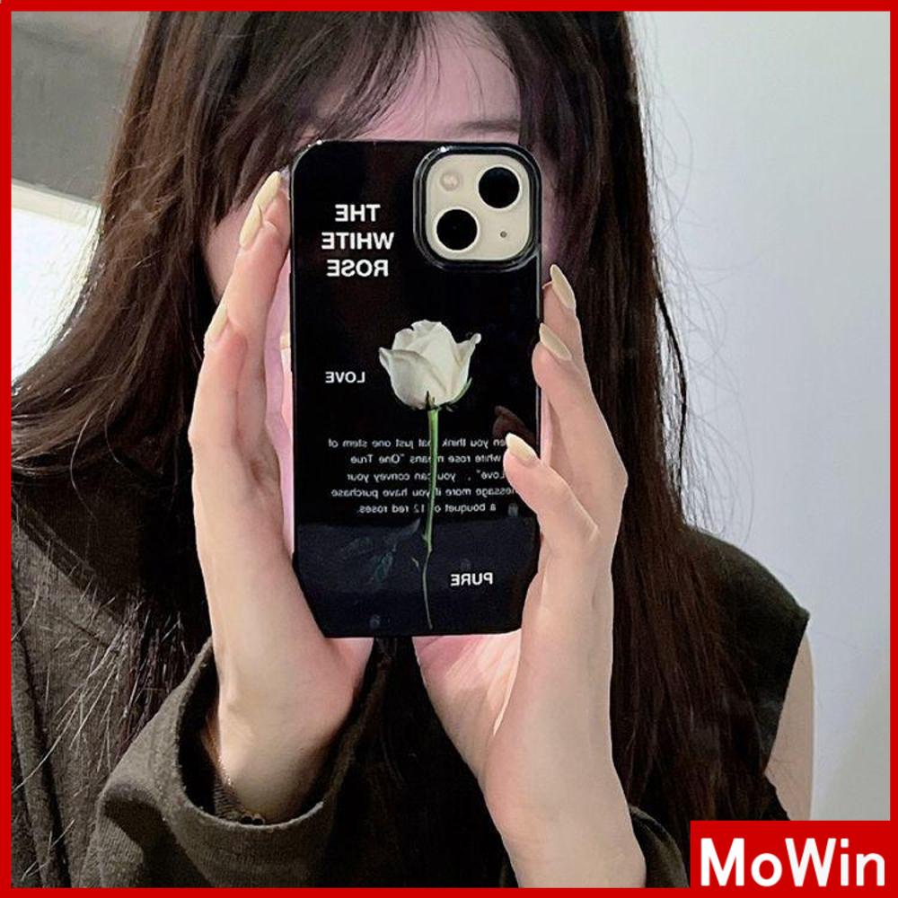 For iPhone 14 Pro Max iPhone Case TPU Soft Case Shiny Black Rose Flower Shockproof Protection Camera Compatible For iPhone 13 Pro max 12 Pro Max 11 Pro max xr xs max 7Plus 7 8