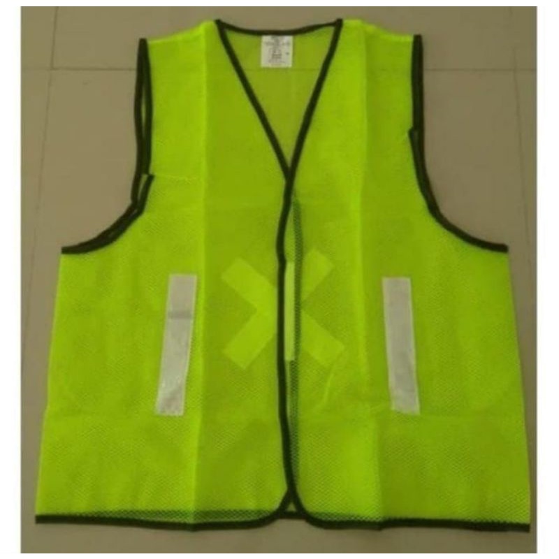 Rompi Jaring Orange dan Hijau Rompi Jala Eco Proyek Safety Vest Scotlite Polyester