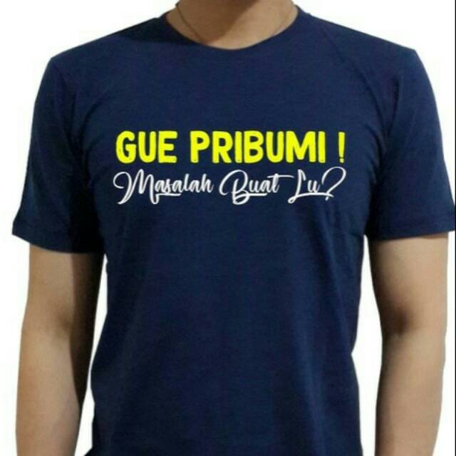 KAOS BIG SIZE GUE PRIBUMI KEREN 2XL 3XL 4XL
