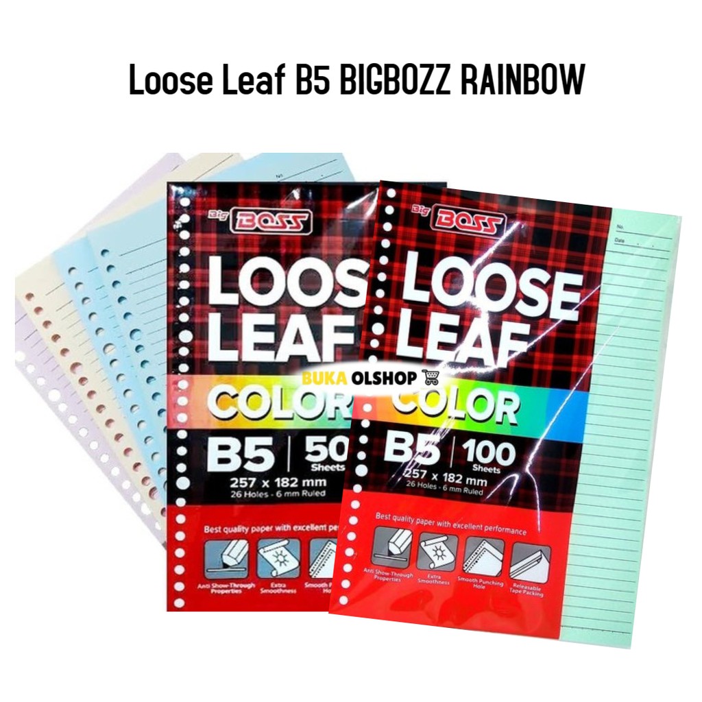 

Loose Leaf B5 Big Boss Rainbow