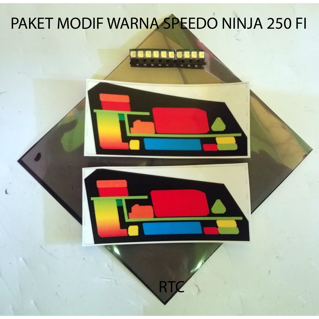 PAKET BAHAN MODIF WARNA SPEEDOMETER NINJA 250 FI Z250 fi DECAL STIKER SPIDOMETER - POLARIZER polaris