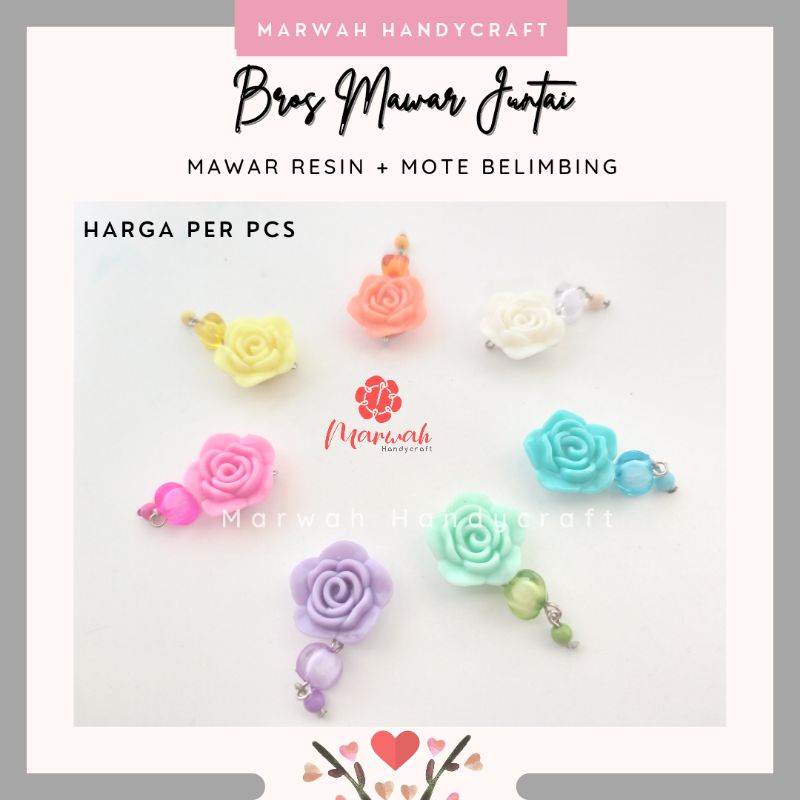 Bros Juntai Mini Bros Hijab Juntai Mawar Bros Dagu Juntai