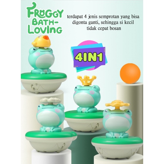 Froggy Bath Loving 4in1 Mainan Katak Anak-Anak Mengapung Air