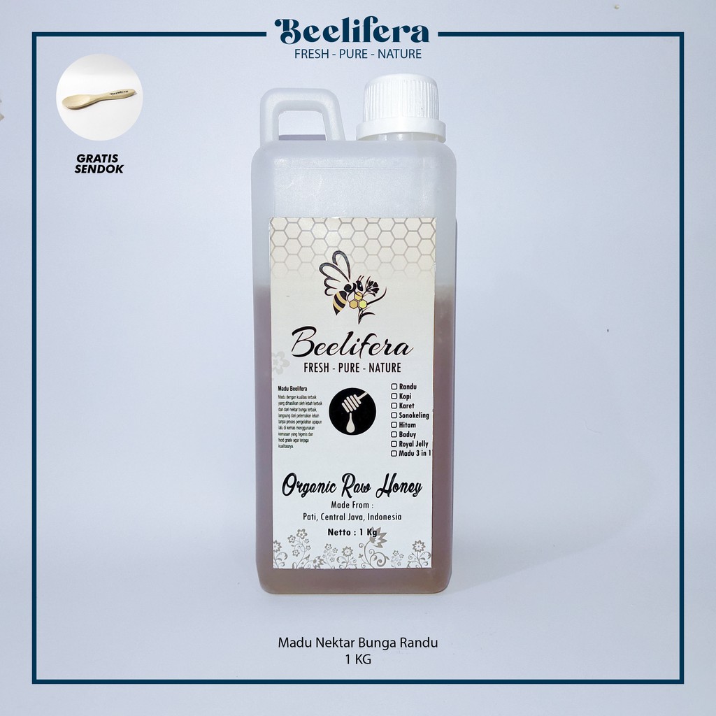 

[COD] Beelifera Honey - Nektar Bunga Randu 1KG - Raw Honey 100% Madu Murni