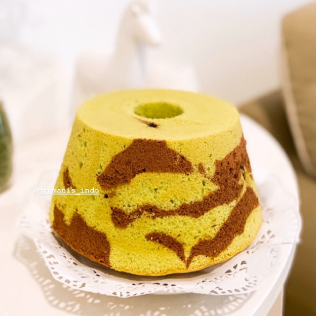 

CHOCO PANDAN CHIFFON CAKE BY ARUMANIS_INDO