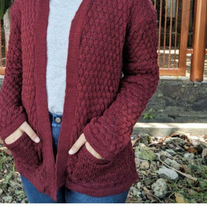 ✭ NANAS CARDIGAN/POPCORN CARDIGAN/CARDIGAN RAJUT POPCORN/PREMIUM ✻