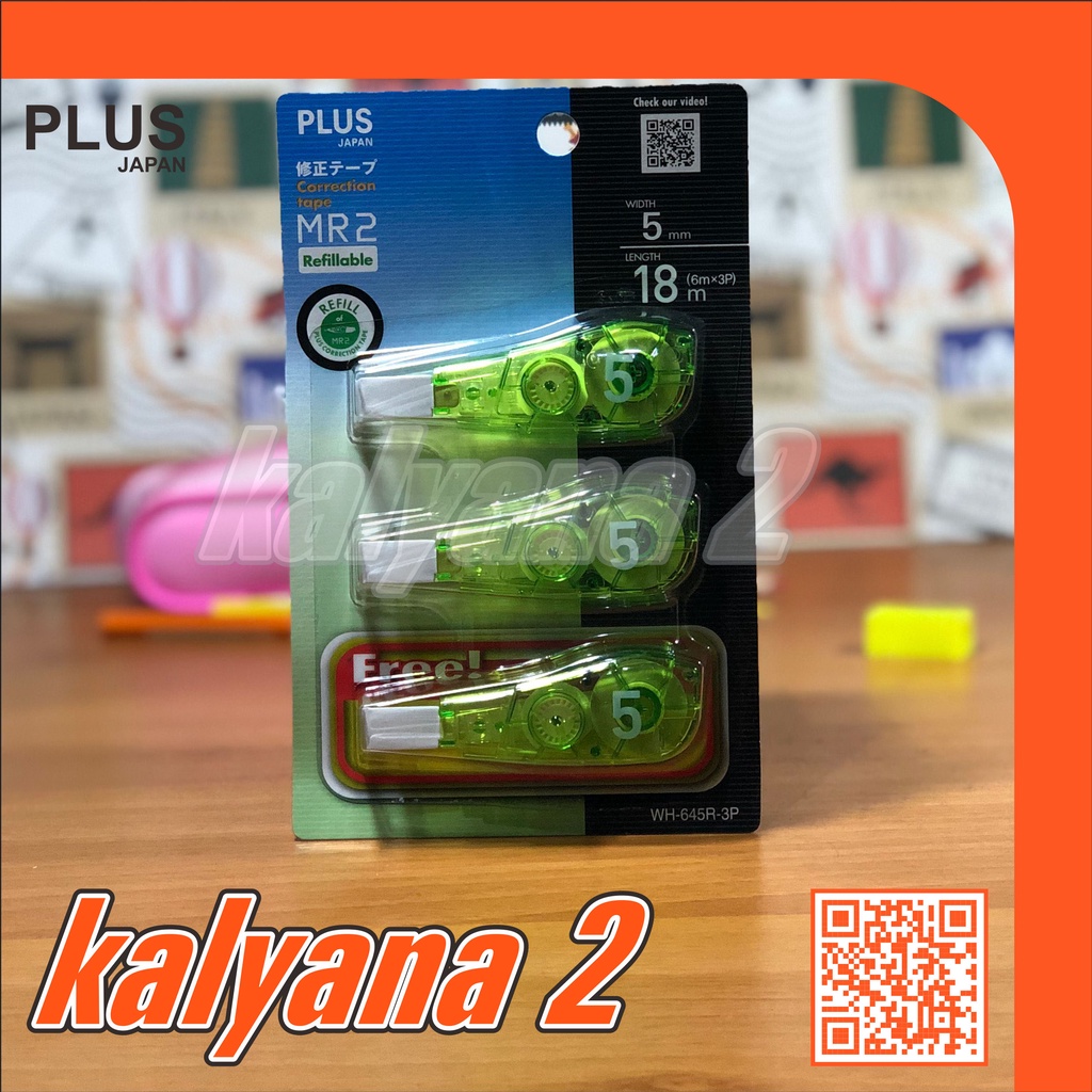 

Isi Pita Koreksi / Refill Correction Tape PLUS MR2 WH-645-11 Hijau