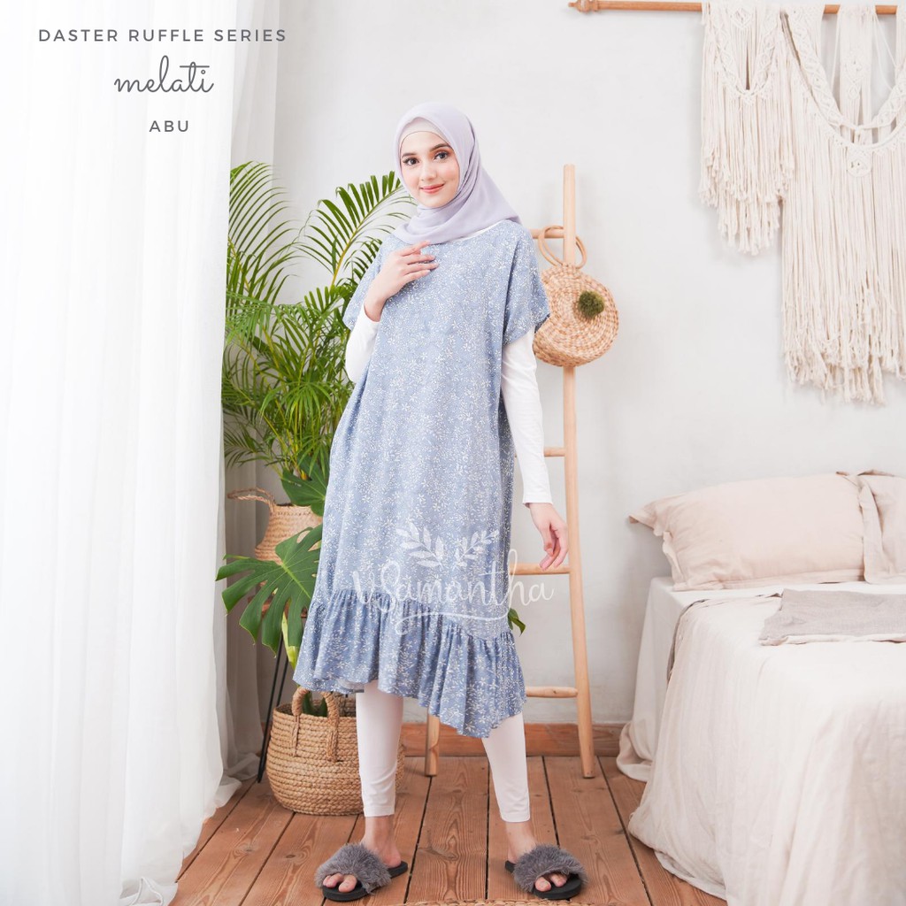 vSamantha - Daster Viral Ruffle Rayon Motif