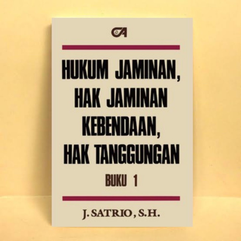 Jual Buku Hukum Jaminan Hak Jaminan Kebendaan Hak Tanggungan Buku 1 - J ...