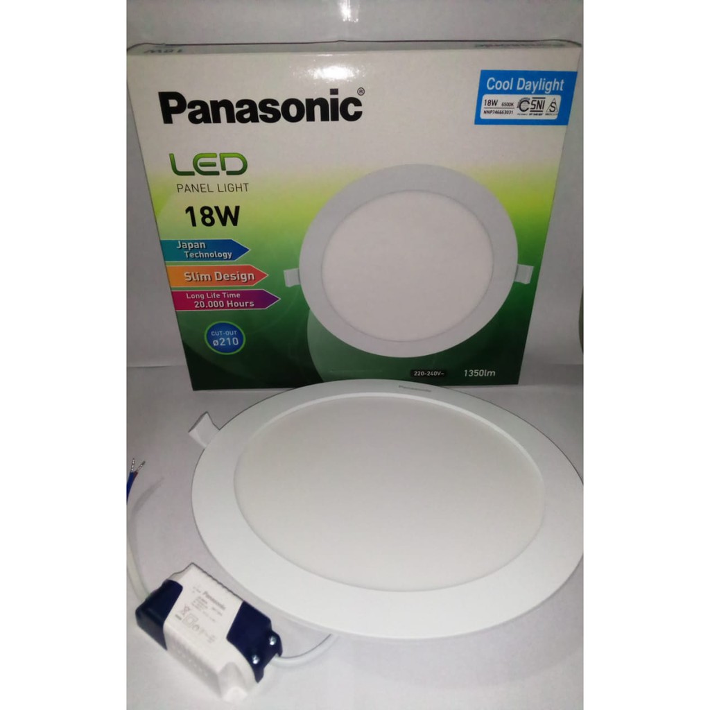 LAMPU LED PANEL BULAT DOWNLIGHT (SLIM) PANASONIC 18 WATT NNP 74666/NNP 74656