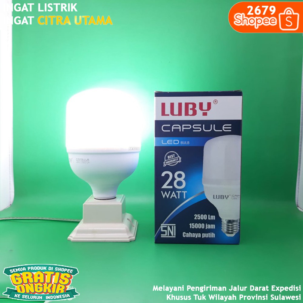LAMPU LED AWET DAN TAHAN LAMA LUBY 28W PUTIH TERANG K2679