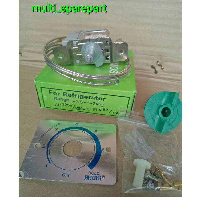 Thermostat kulkas satu pintu dan tombol defross