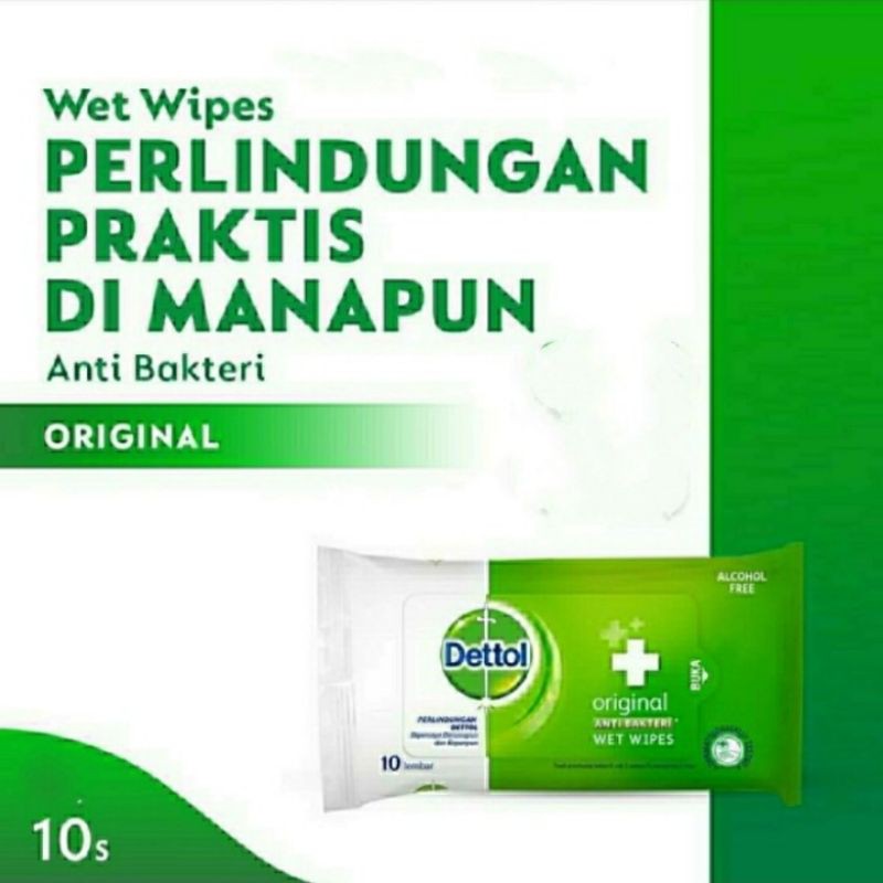 Tisu basah dettol 10 lembar