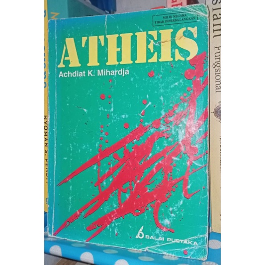 Atheis - Achdiat D Mihardja Balai Pustaka ( Buku Bekas Original )