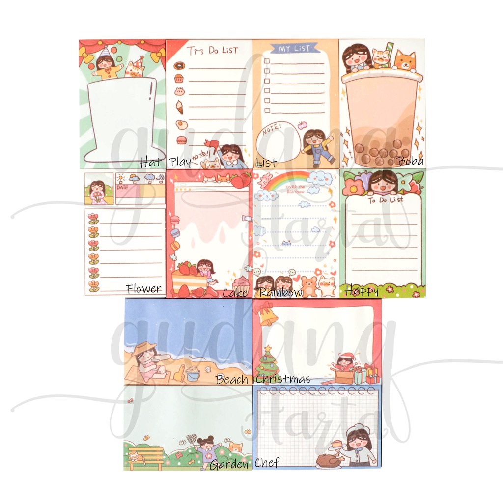 

Memo Cute Girl Boba Beach Memopad Cewek Imut DIY Scrapbook GC 301233