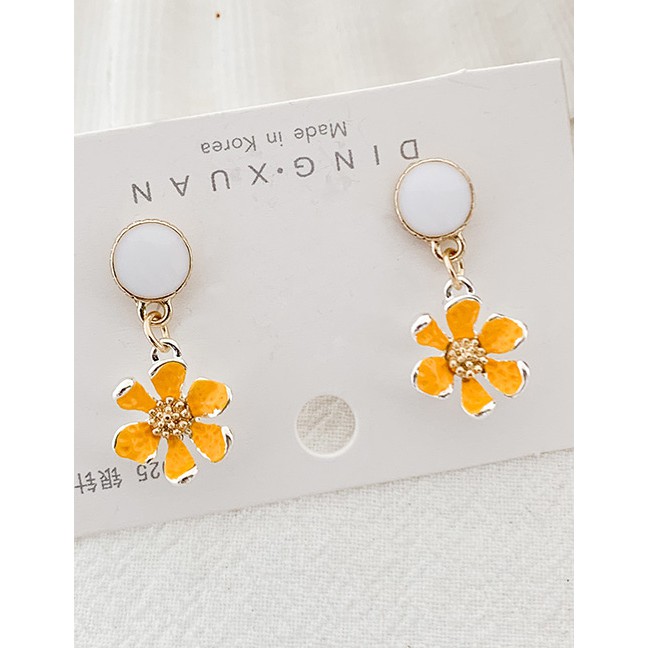 LRC Anting Tusuk Fashion Flower S925 Silver Flower Earrings F8062X