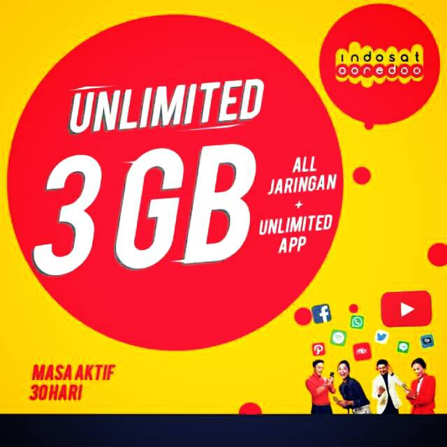 Paket Data Injek Im3 3 Gb Unlimited Shopee Indonesia