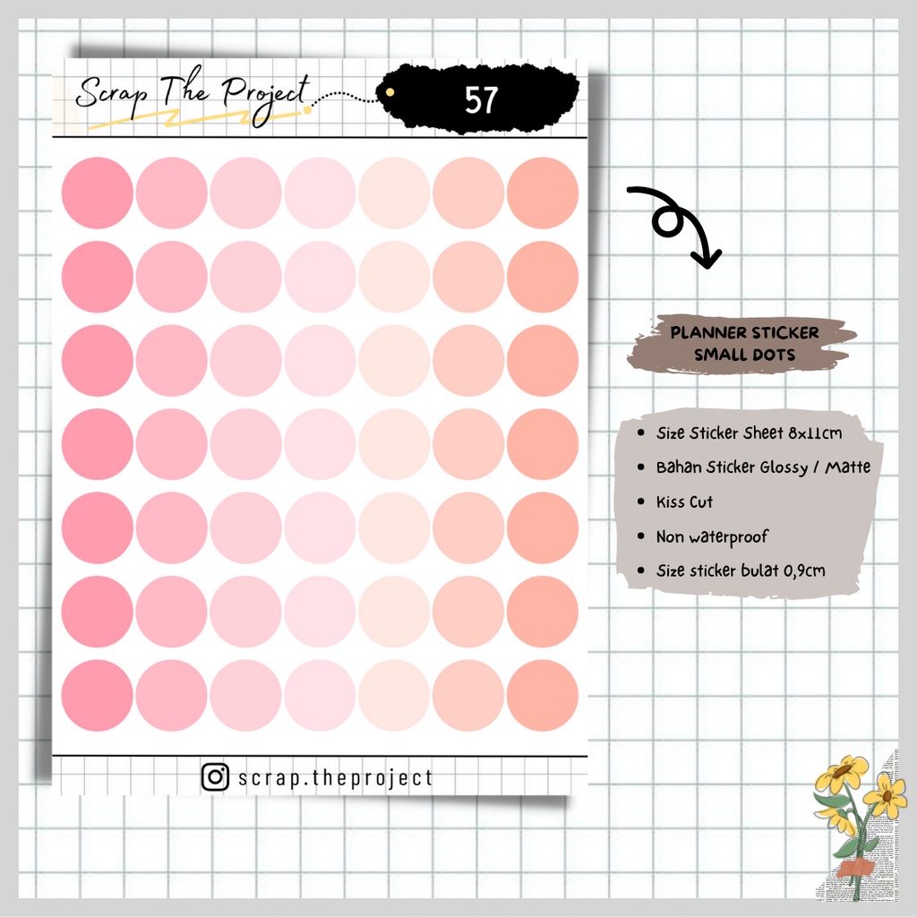 

STICKER PLANNER JOURNAL / SMALL POLKADOT STICKER / STP - 57