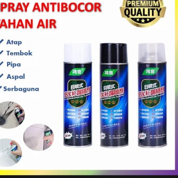 ➧ Spray Anti Bocor Waterproof Pelapis Dinding Tembok Atap Plafon Cat Sem - Hitam ♨