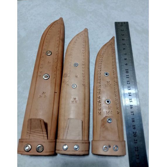 Sarung pisau kulit sapi, panjang 18/20/22 cm