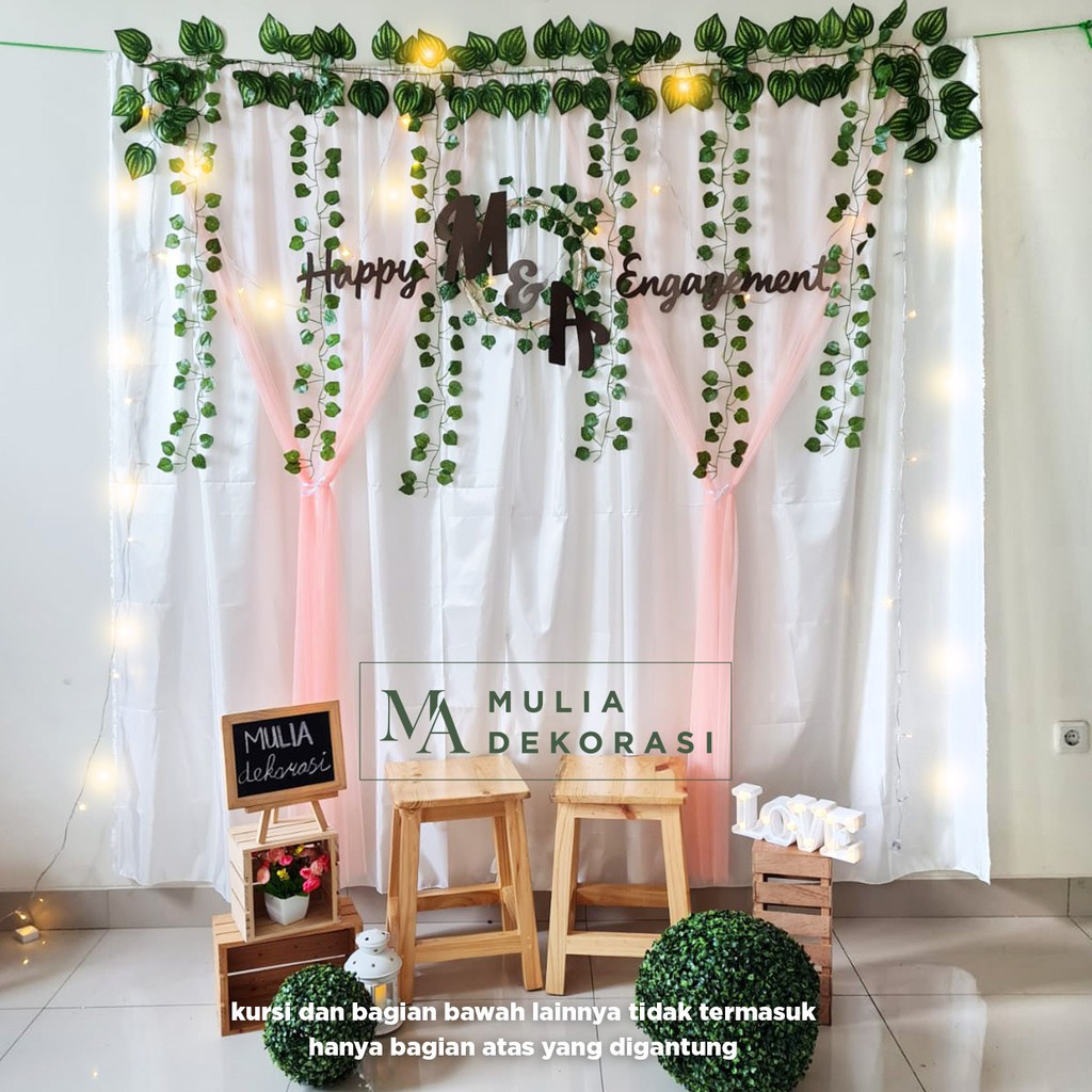 Dekorasi Backdrop Lamaran Nikahan Aqiqah Background Bekdrop Paket Mulia L