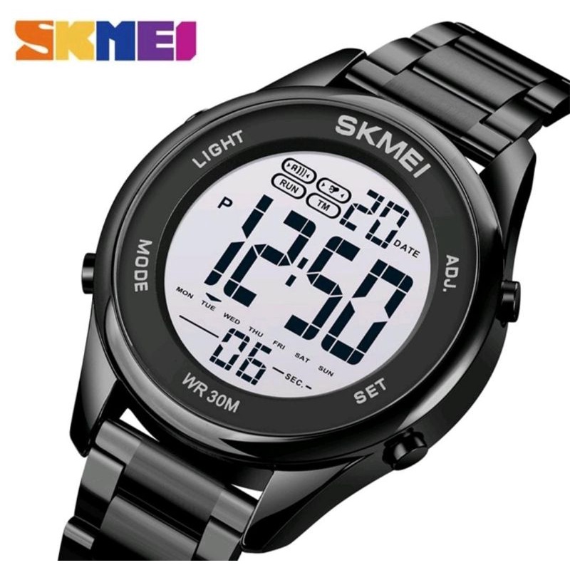 Jam Tangan SKMEI 1849 Jam Tangan Pria Wanita Digital Sport Watch Tali Stainless Steel