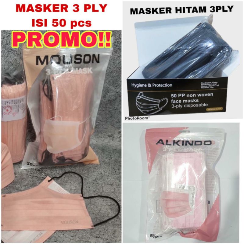 Ready Masker 3 Ply Isi 50 pc Mouson Mask