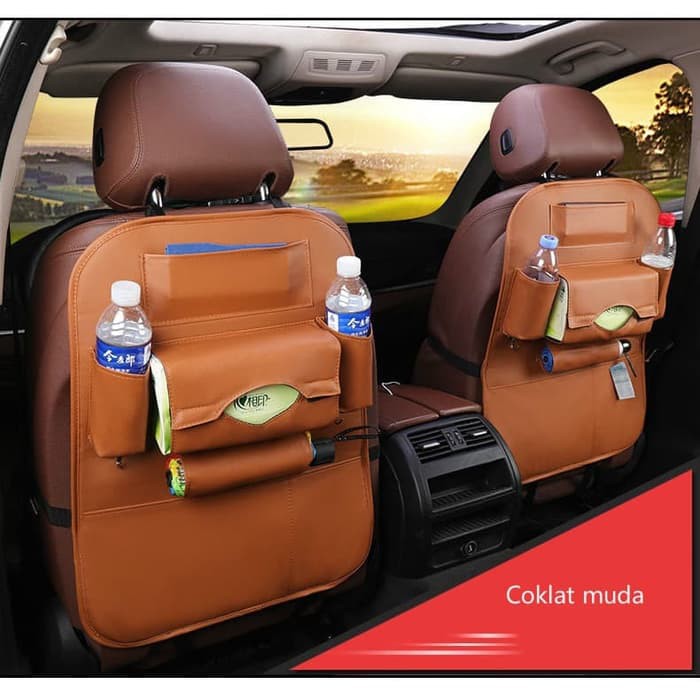 i823 Premium Leather Car Seat Organizer i823