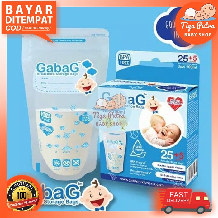 Gabag Kolibri Love Story Kantong Wadah ASI SEKALI PAKAI 100ml 120ml 30 pcs GABAG