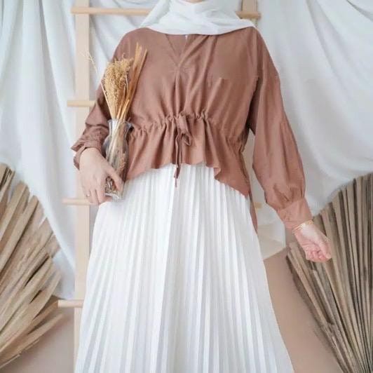 BEFAST - ZEC Blouse LILIHT / Lodira High Blouse / Blouse Cantik / Blouse Wanita Unik / Blouse Casual / Blouse Wanita Hijab Kekinian