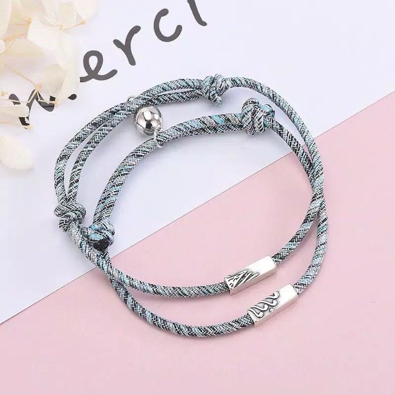 2PCS/SET GELANG COUPLE MAGNET - INFINITY BRACELET n CO uple Creative Couple Magnet Attract Bracelets