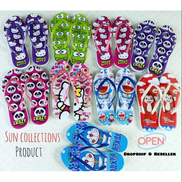 Sandal Jepit Wanita Karakter BGS88