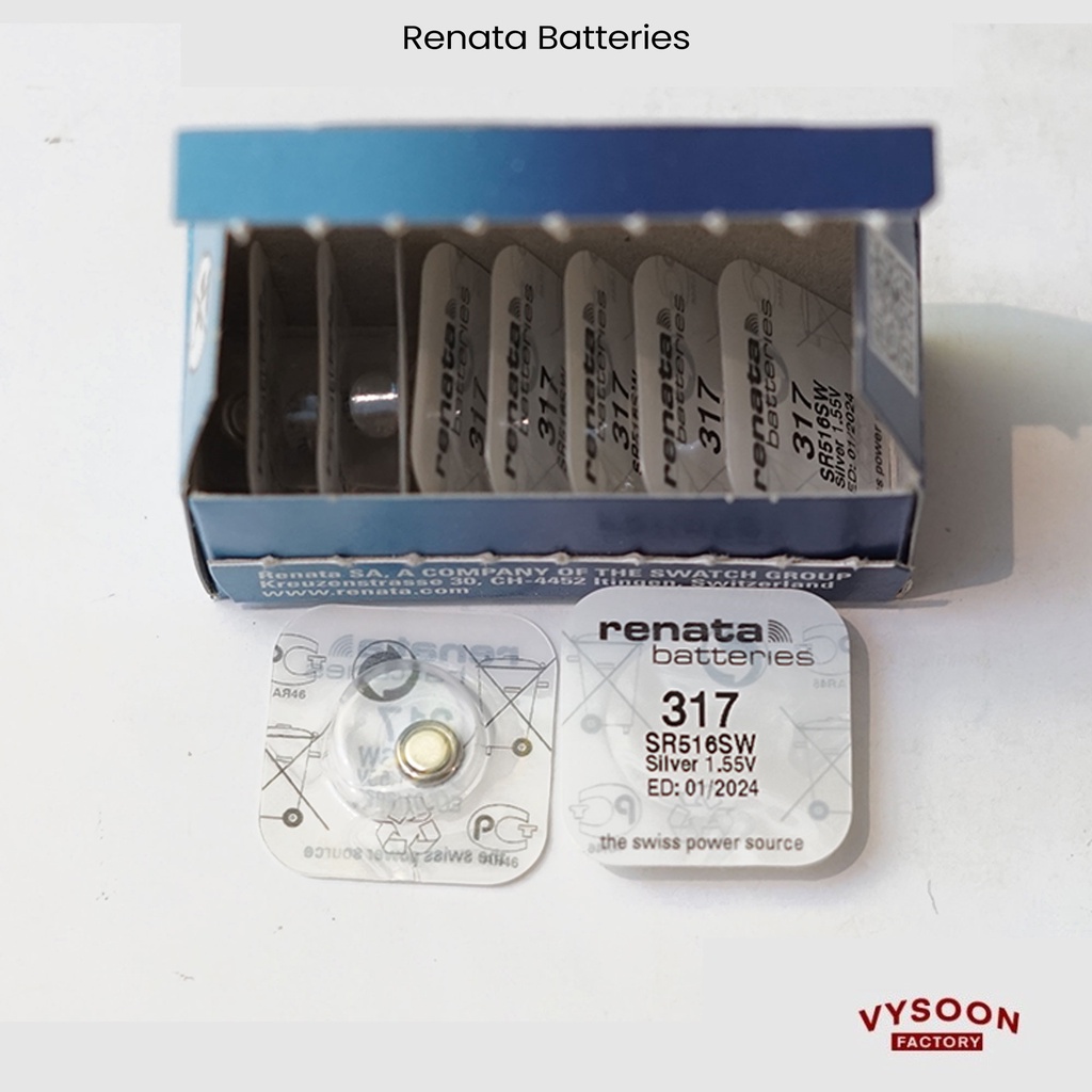 Baterai Battery Renata 317 Button Cell Renata - 317 SR516SW SR 516 SW