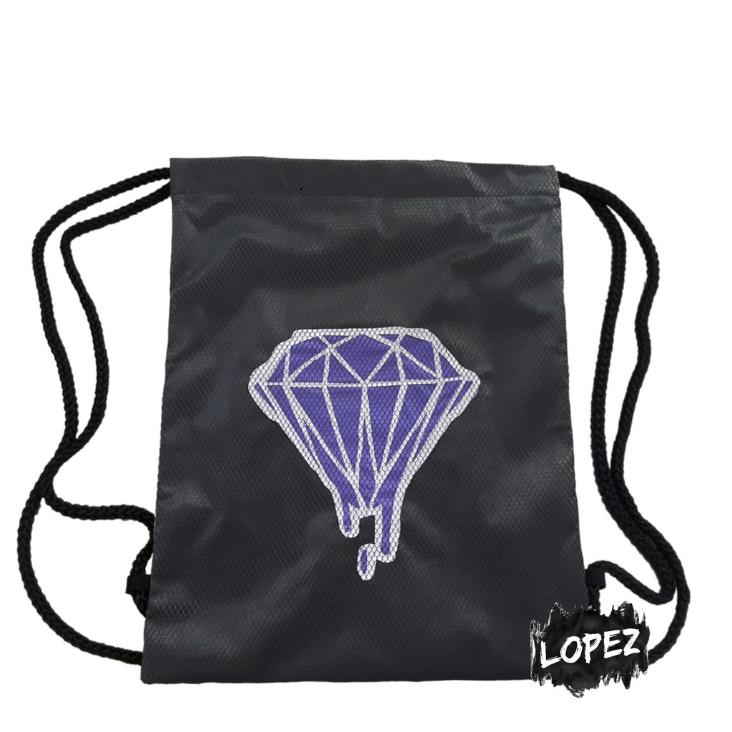 Tas Jaring Melting Diamond / Tas Serut Kpop DIA / String Bag Berlian Permata Lopez