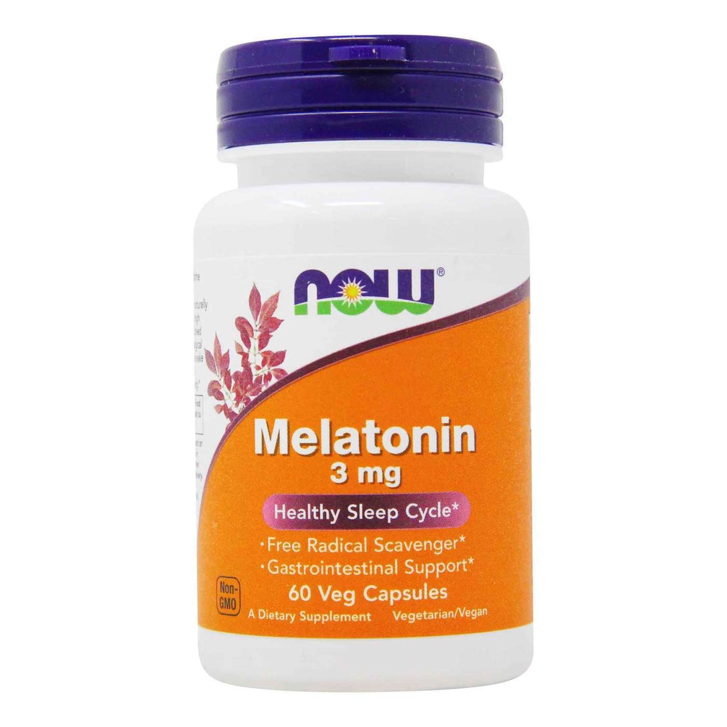 Now Foods, Melatonin, 3 mg, 60 Veg Capsules