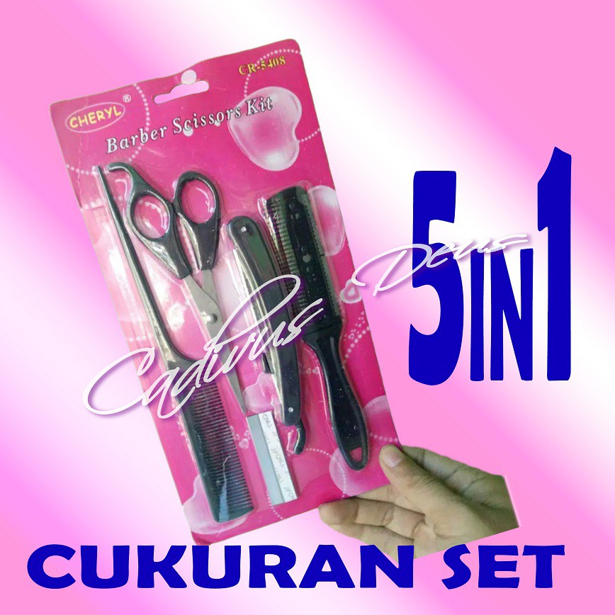 GUNTING - CUKUR - RAMBUT - SET 5IN1 - SET MINI SALON