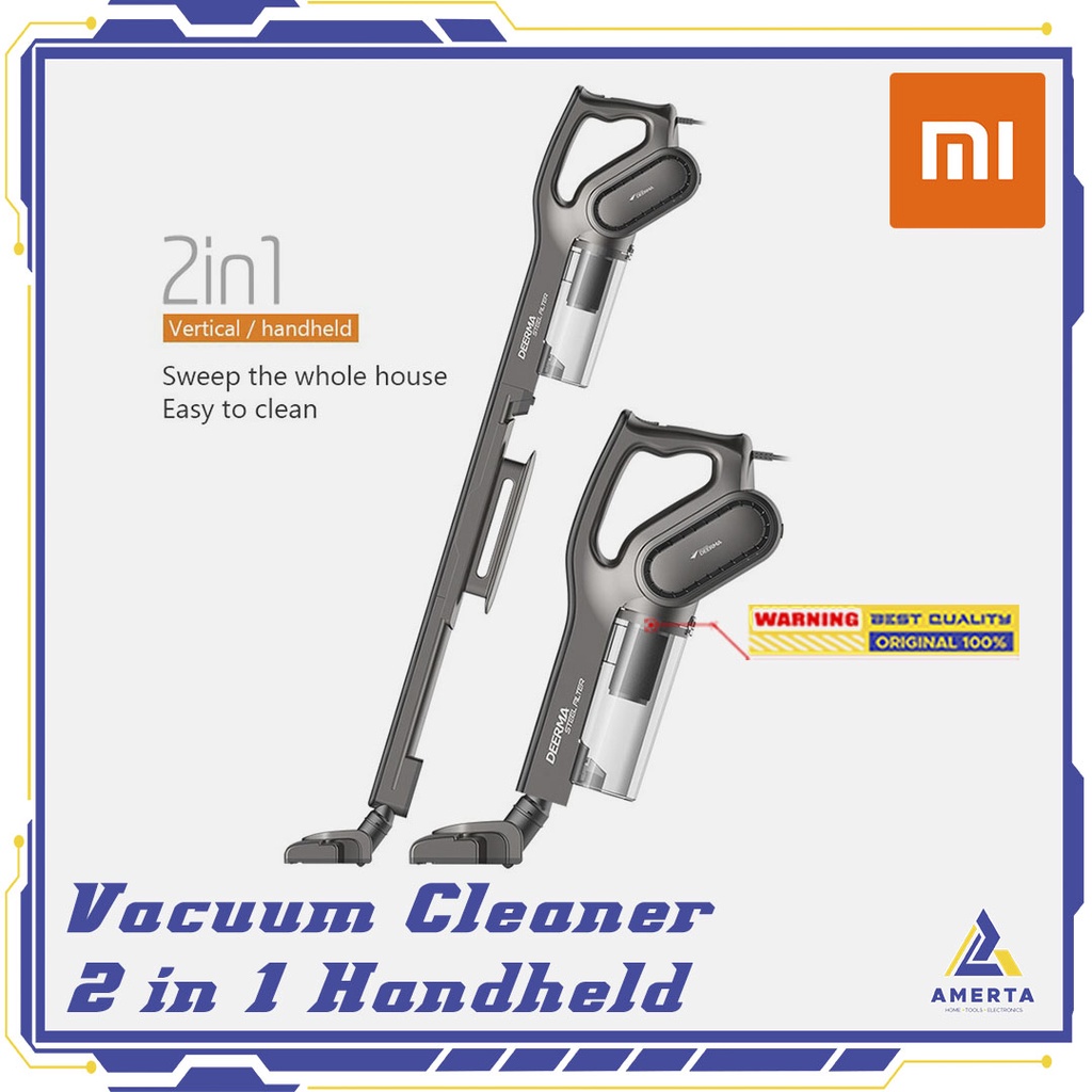 Deerma Penyedot Debu Vacuum Cleaner 2-in-1 Handheld Gray