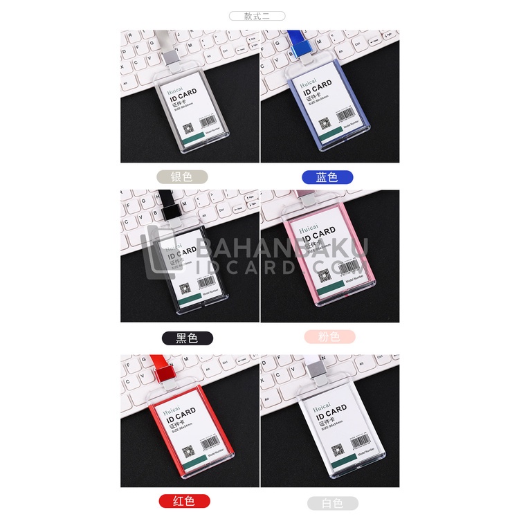 id card holder AKRILIK warna tempat idcard wadah kartu akrilik warna warni