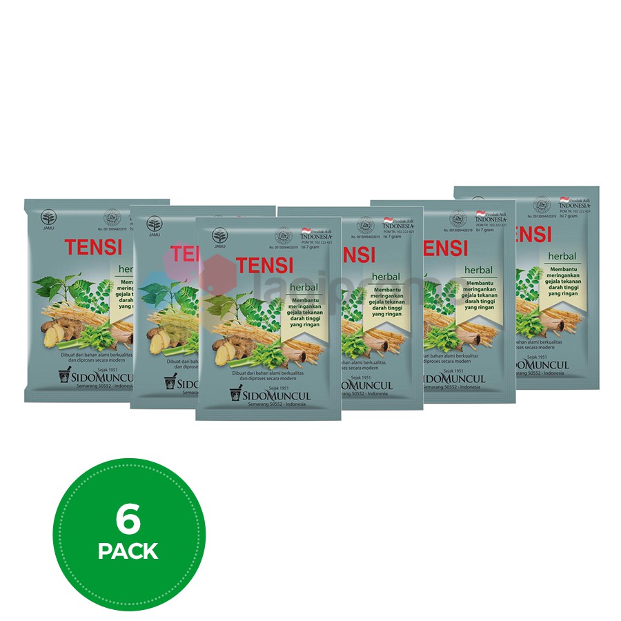 

Sido Muncul Jamu Tensi 10 Sachet Obat Darah Tinggi Hipertensi Alami - 6 Pack
