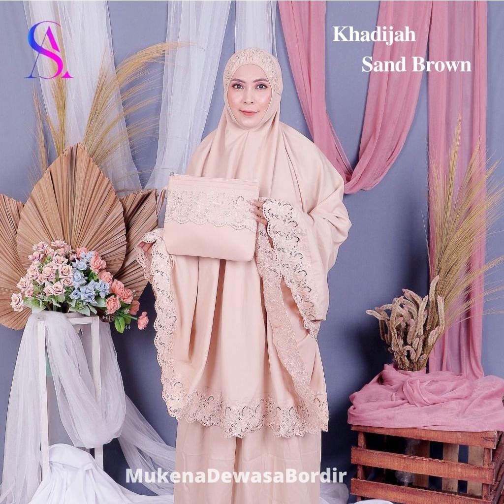 Mukena Model Terbaru Mukenah Dewasa Jumbo Mukena Siti Khadijah Bahan Adem Original Katun Bordir Mewa