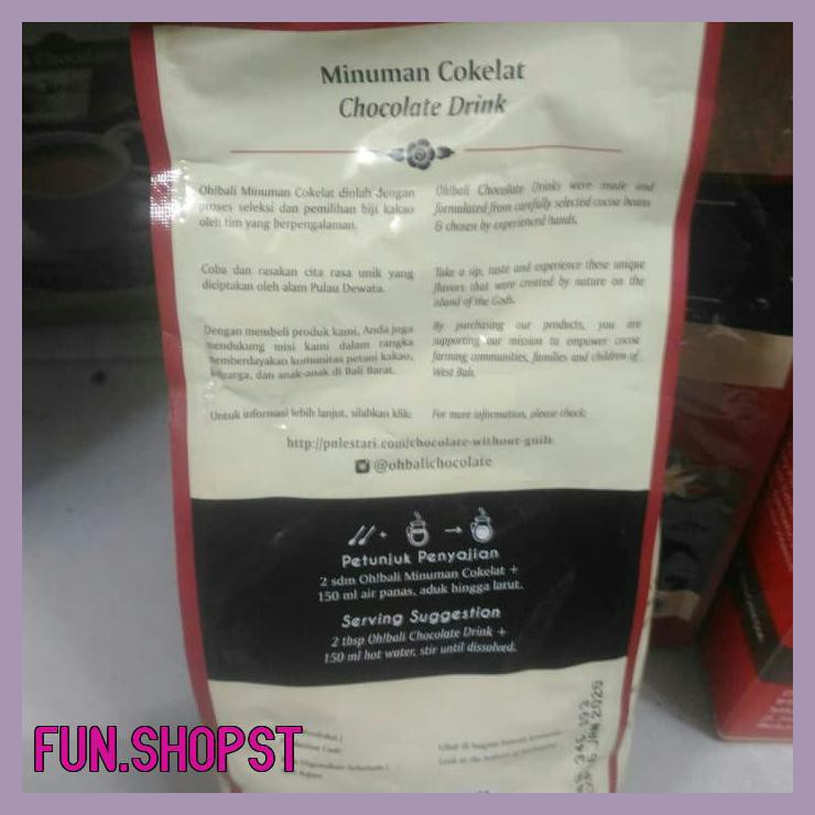 

OH BALI DARK CHOCOLATE DRINK 3IN1 500 GR BUBUK COKLAT POWDER